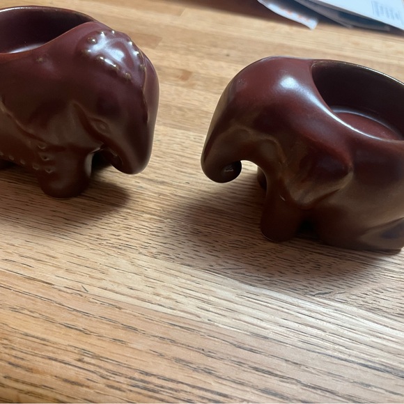 Set of two party lite elephant tea candle holders - Picture 10 of 15